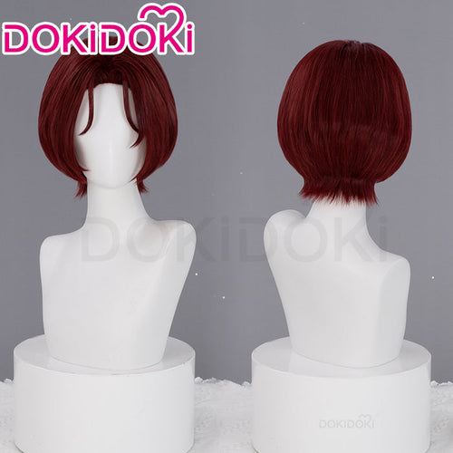 【Ready For Ship】DokiDoki Game Cosplay Main Character Wig Short Straight Red Hair