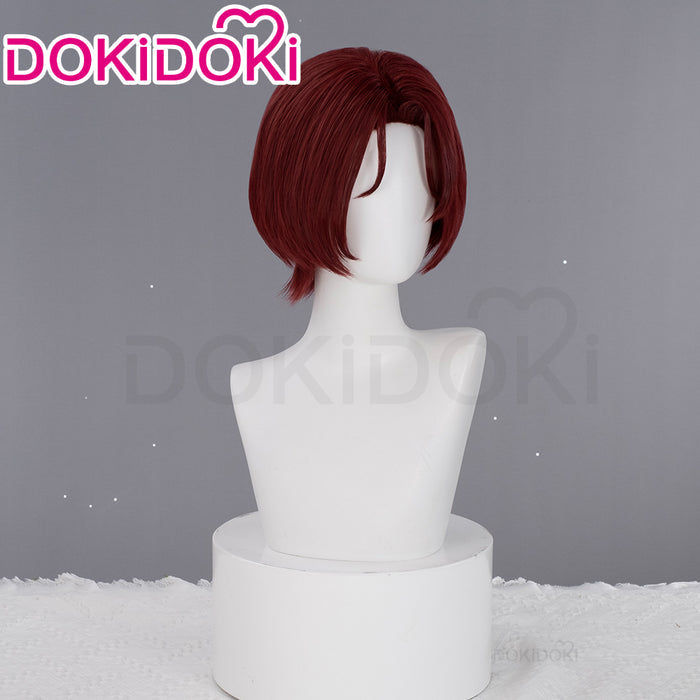 【Ready For Ship】DokiDoki Game Cosplay Main Character Wig Short Straight Red Hair