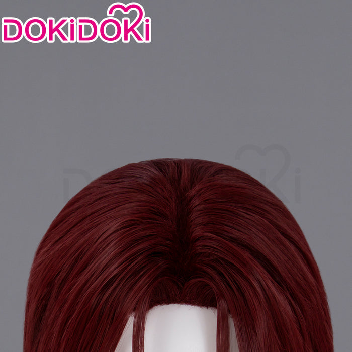 【Ready For Ship】DokiDoki Game Cosplay Main Character Wig Short Straight Red Hair