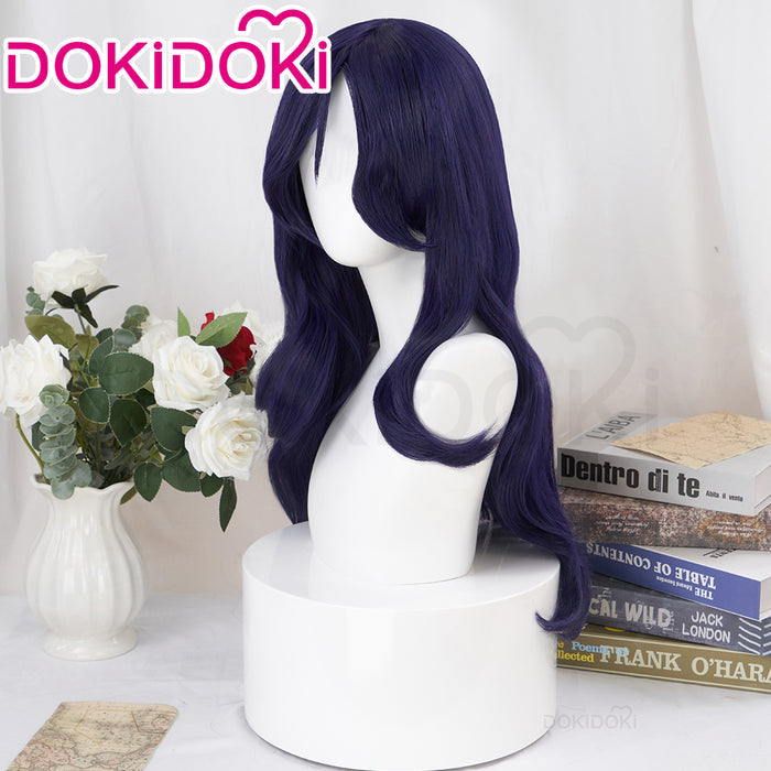 【Ready For Ship】DokiDoki Game Cosplay Midnight Wig Long Straight Purple Hair