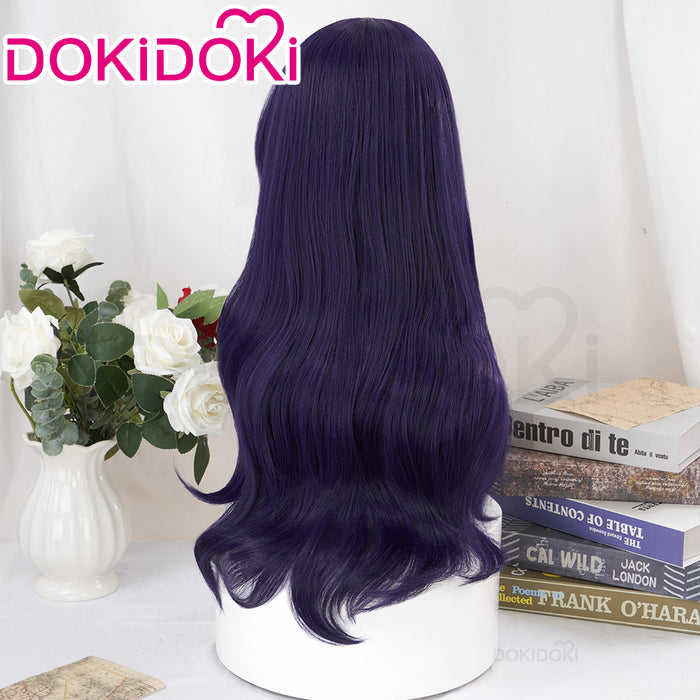 【Ready For Ship】DokiDoki Game Cosplay Midnight Wig Long Straight Purple Hair