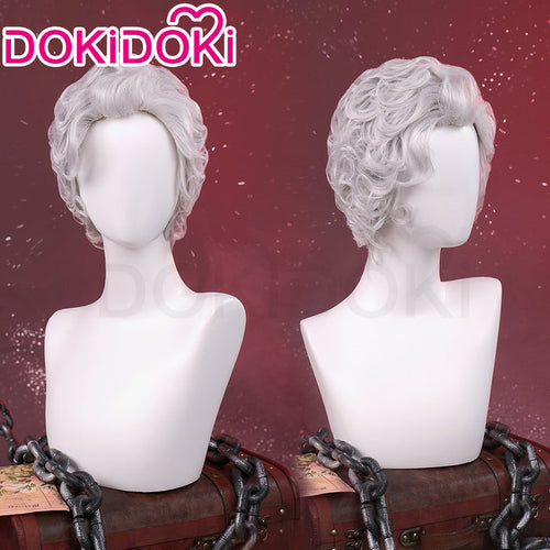 【Ready For Ship】DokiDoki Game Cosplay  Short Curly Silver Wig