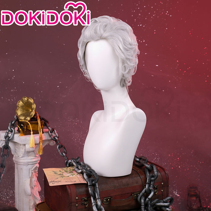 【Ready For Ship】DokiDoki Game Cosplay  Short Curly Silver Wig