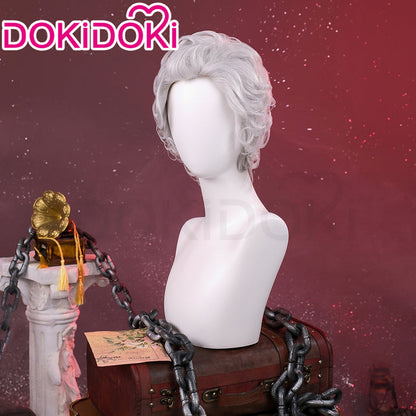 【Ready For Ship】DokiDoki Game Cosplay  Short Curly Silver Wig