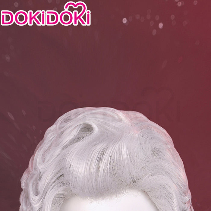 【Ready For Ship】DokiDoki Game Cosplay  Short Curly Silver Wig