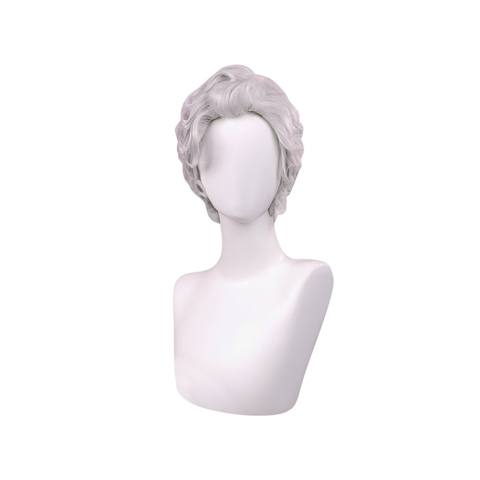 【Ready For Ship】DokiDoki Game Cosplay  Short Curly Silver Wig