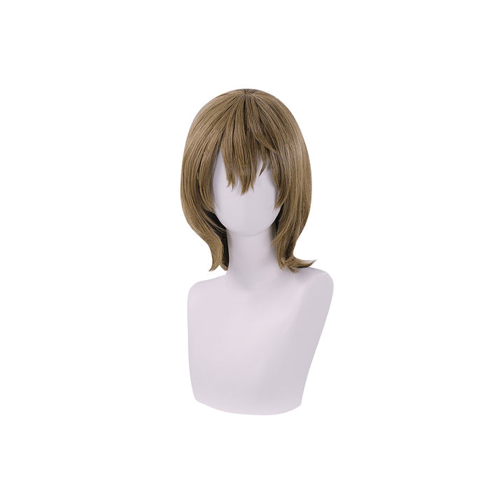 【Ready For Ship】DokiDoki Game Cosplay Wig Crow Goroo Akechii Short Straight Brown Hair
