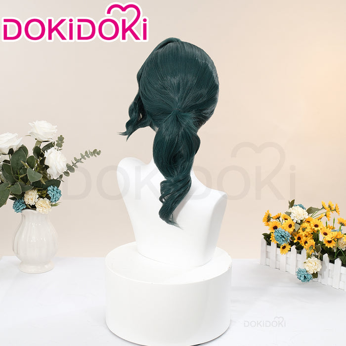 【Ready For Ship】DokiDoki Game Cosplay Wig Long Curly Green Hair