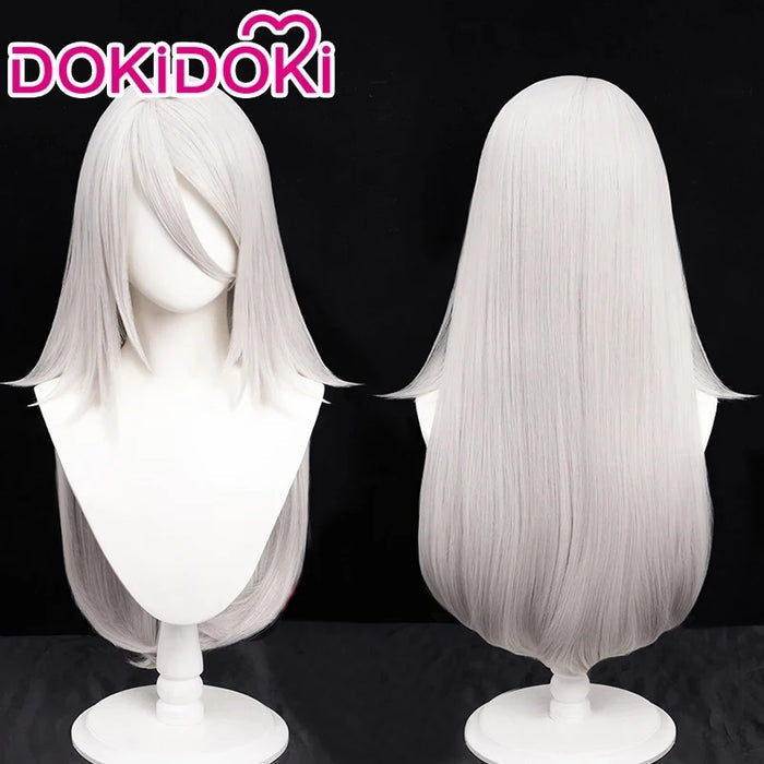 【Ready For Ship】DokiDoki Game Cosplay Wig Long Straight Silver