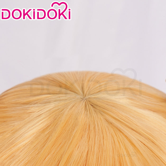【Ready For Ship】DokiDoki Game Cosplay Wig Long Straight Yellow Hair