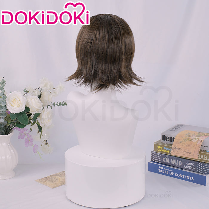 【Ready For Ship】DokiDoki Game Cosplay Wig Queen Makotoo Niijimaa Short Brown Hair