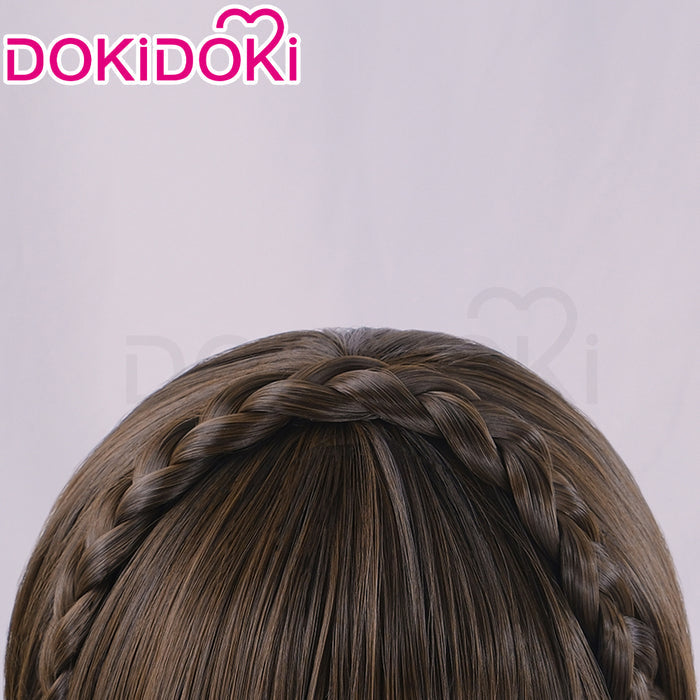 【Ready For Ship】DokiDoki Game Cosplay Wig Queen Makotoo Niijimaa Short Brown Hair