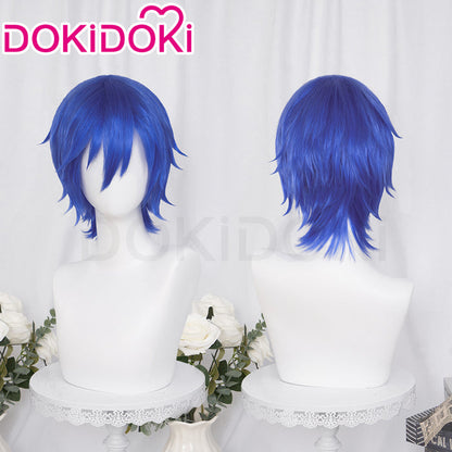 【Ready For Ship】DokiDoki Game Cosplay Wig Short Straight Blue