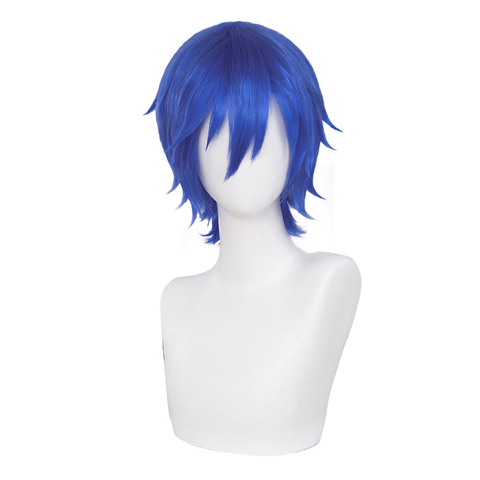 【Ready For Ship】DokiDoki Game Cosplay Wig Short Straight Blue