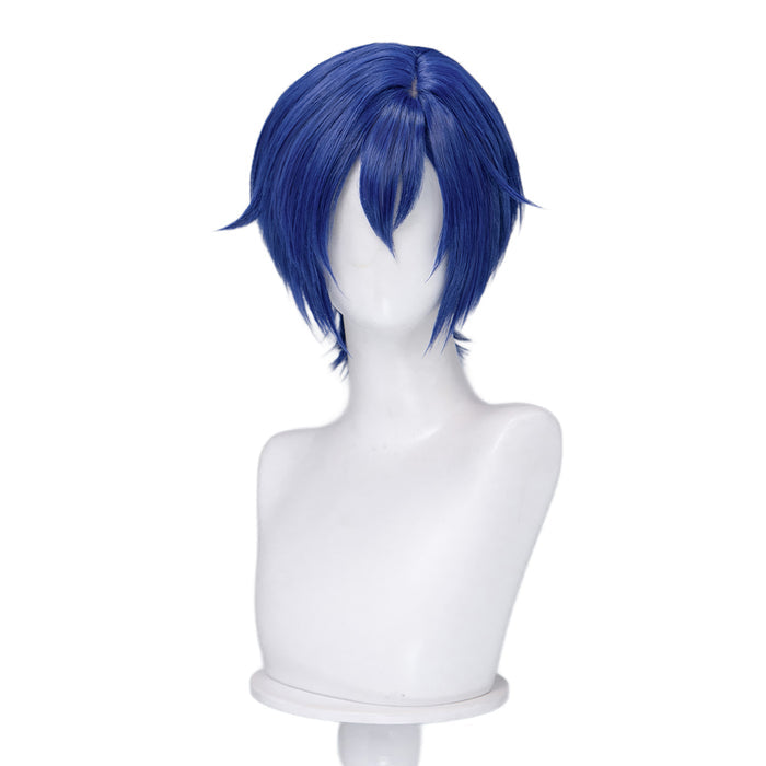 【Ready For Ship】DokiDoki Game Cosplay Wig Short Straight Blue
