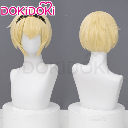 【Ready For Ship】DokiDoki Game  Cosplay Wig Short Straight Yellow Hair