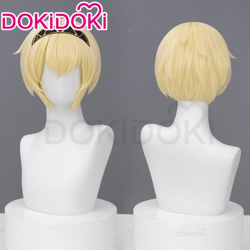 【Ready For Ship】DokiDoki Game  Cosplay Wig Short Straight Yellow Hair