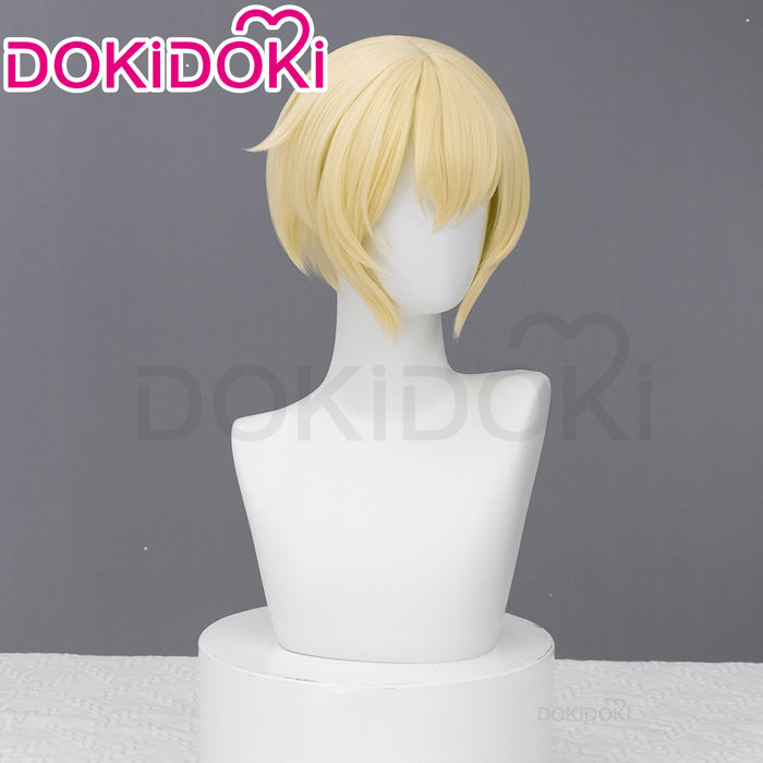 【Ready For Ship】DokiDoki Game  Cosplay Wig Short Straight Yellow Hair