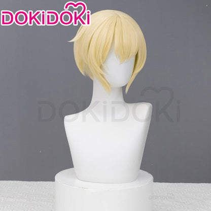 【Ready For Ship】DokiDoki Game  Cosplay Wig Short Straight Yellow Hair