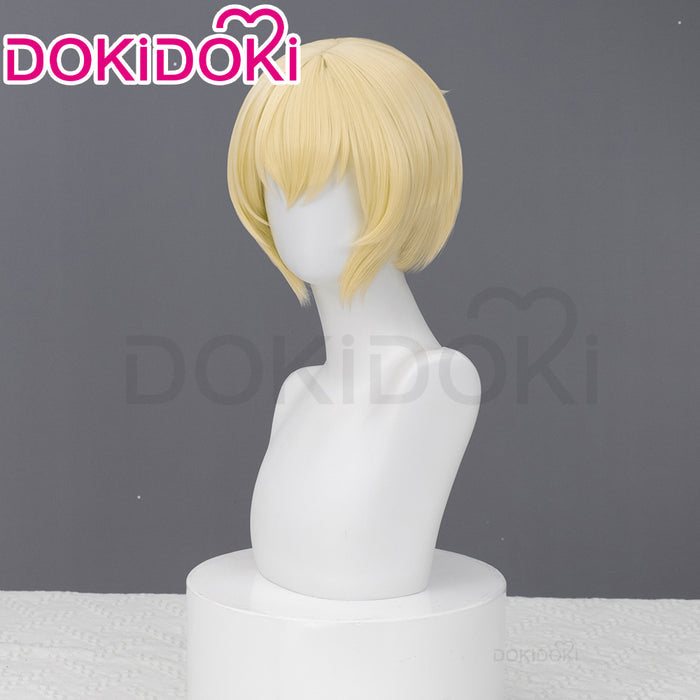 【Ready For Ship】DokiDoki Game  Cosplay Wig Short Straight Yellow Hair