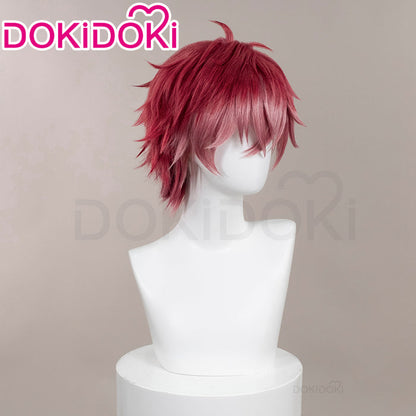 【Ready For Ship】DokiDoki Game Diabolik Lovers Cosplay Sakamaki Ayato Wig Short Straight Red Pink Hair