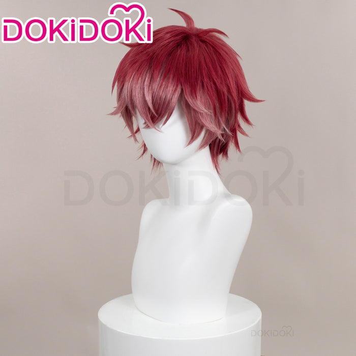 【Ready For Ship】DokiDoki Game Diabolik Lovers Cosplay Sakamaki Ayato Wig Short Straight Red Pink Hair