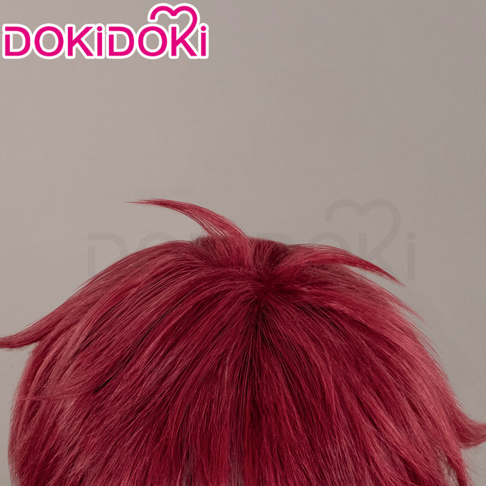 【Ready For Ship】DokiDoki Game Diabolik Lovers Cosplay Sakamaki Ayato Wig Short Straight Red Pink Hair