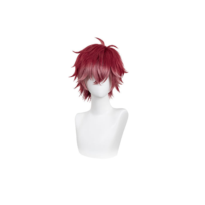【Ready For Ship】DokiDoki Game Diabolik Lovers Cosplay Sakamaki Ayato Wig Short Straight Red Pink Hair