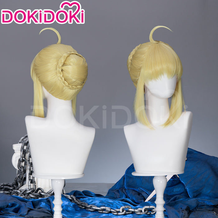 【Ready For Ship】DokiDoki Game Fate/Stay night Cosplay Saber Artoria Pendragon Wig Long Yellow Hair