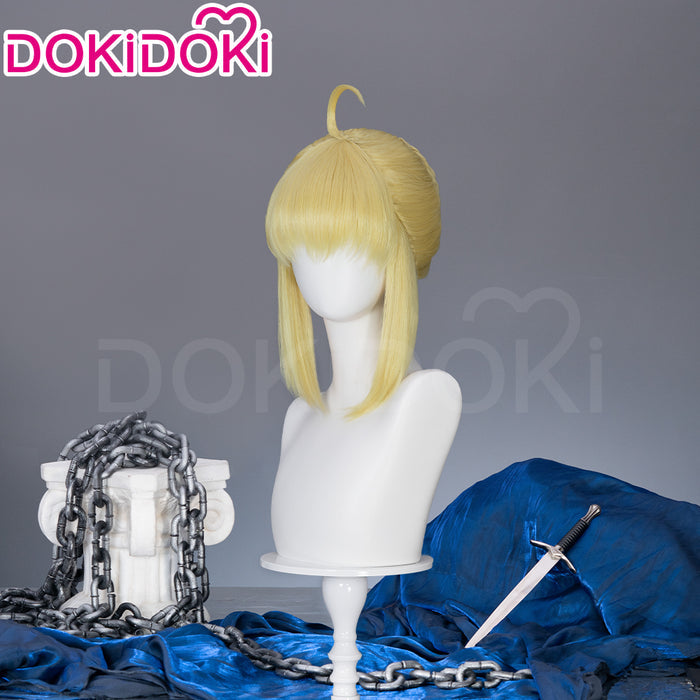 【Ready For Ship】DokiDoki Game Fate/Stay night Cosplay Saber Artoria Pendragon Wig Long Yellow Hair