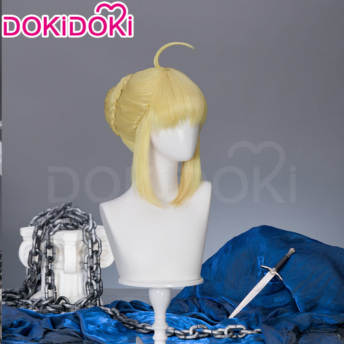 【Ready For Ship】DokiDoki Game Fate/Stay night Cosplay Saber Artoria Pendragon Wig Long Yellow Hair