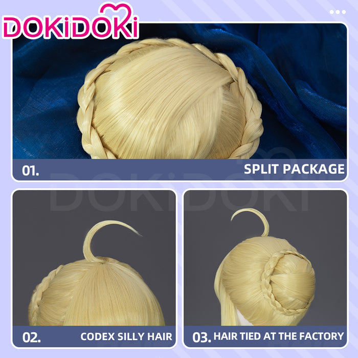 【Ready For Ship】DokiDoki Game Fate/Stay night Cosplay Saber Artoria Pendragon Wig Long Yellow Hair
