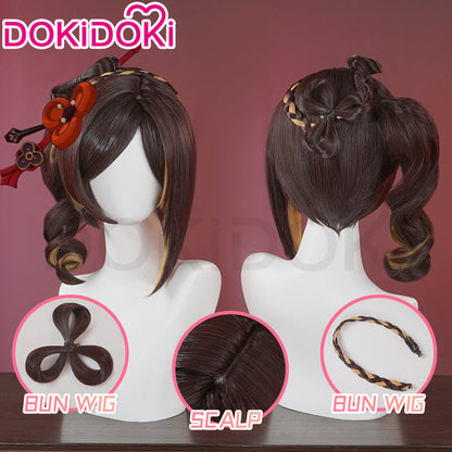 【Ready For Ship】DokiDoki Game Genshin Impact Cosplay Chiori Wig Short Curly Hair / Headpieces