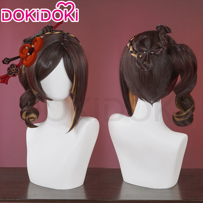 【Ready For Ship】DokiDoki Game Genshin Impact Cosplay Chiori Wig Short Curly Hair / Headpieces
