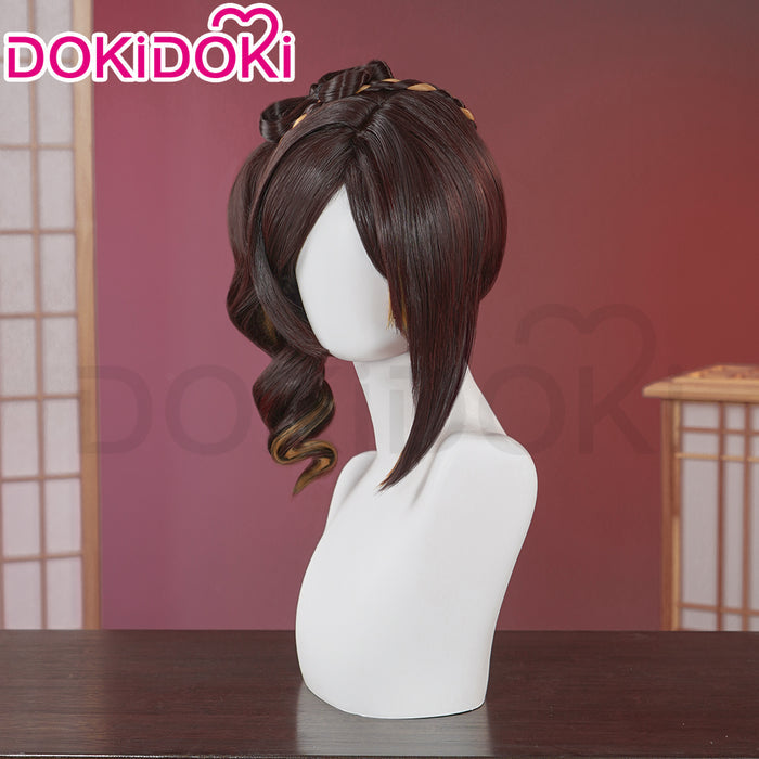 【Ready For Ship】DokiDoki Game Genshin Impact Cosplay Chiori Wig Short Curly Hair / Headpieces