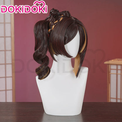 【Ready For Ship】DokiDoki Game Genshin Impact Cosplay Chiori Wig Short Curly Hair / Headpieces