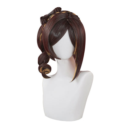 【Ready For Ship】DokiDoki Game Genshin Impact Cosplay Chiori Wig Short Curly Hair / Headpieces