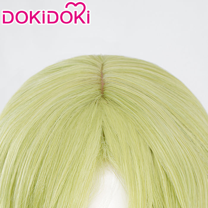 【Ready For Ship】DokiDoki Game Genshin Impact Cosplay Eremite Floral Ring Dancer Wig Long Green Braid