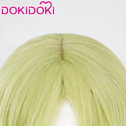 【Ready For Ship】DokiDoki Game Genshin Impact Cosplay Eremite Floral Ring Dancer Wig Long Green Braid