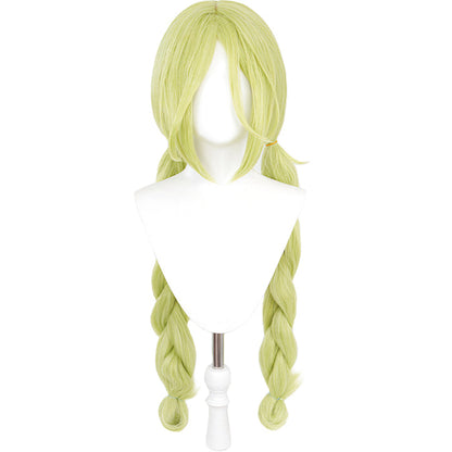 【Ready For Ship】DokiDoki Game Genshin Impact Cosplay Eremite Floral Ring Dancer Wig Long Green Braid