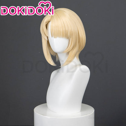 【Ready For Ship】DokiDoki Game Genshin Impact Cosplay Fontaine Freminet Wig Short Grey Brown Straight Hair