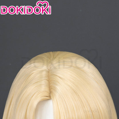 【Ready For Ship】DokiDoki Game Genshin Impact Cosplay Fontaine Freminet Wig Short Grey Brown Straight Hair