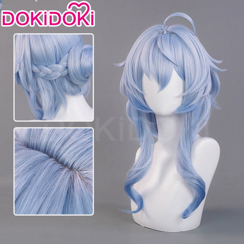 【Ready For Ship】DokiDoki Game Genshin Impact Cosplay Ganyu Lantern Rite Wig Gan Yu Long Straight Hair Twilight Blossom