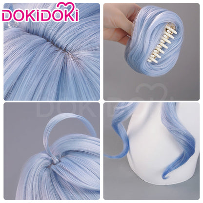 【Ready For Ship】DokiDoki Game Genshin Impact Cosplay Ganyu Lantern Rite Wig Gan Yu Long Straight Hair Twilight Blossom