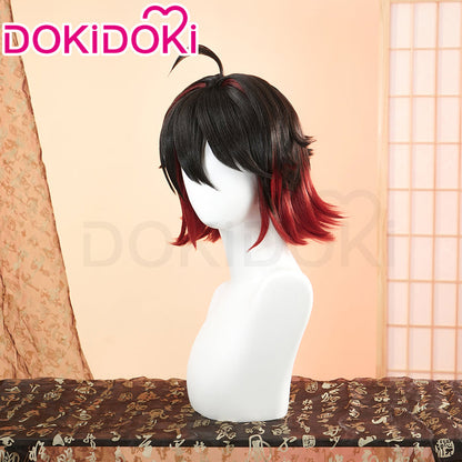【Ready For Ship】DokiDoki Game Genshin Impact GaMing Cosplay  Wig Short Brown Ga Ming
