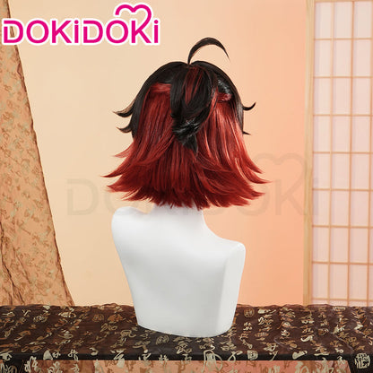 【Ready For Ship】DokiDoki Game Genshin Impact GaMing Cosplay  Wig Short Brown Ga Ming