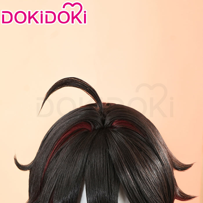 【Ready For Ship】DokiDoki Game Genshin Impact GaMing Cosplay  Wig Short Brown Ga Ming
