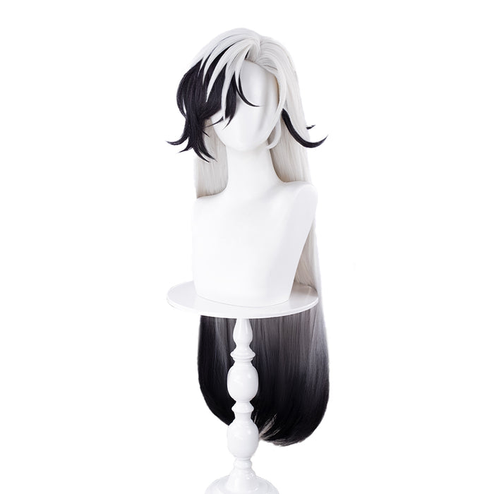 【Ready For Ship】DokiDoki Game Honkai: Star Rail Cosplay Boothill Wig / Earring Long White Black Wig Male