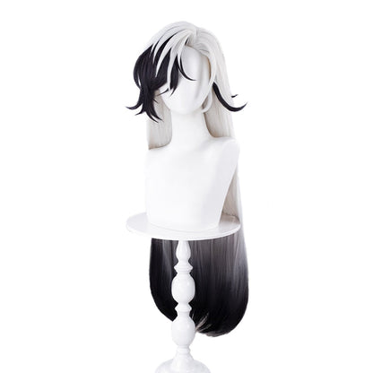 【Ready For Ship】DokiDoki Game Honkai: Star Rail Cosplay Boothill Wig / Earring Long White Black Wig Male