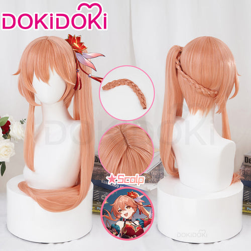 【Ready For Ship】DokiDoki Game Honkai: Star Rail Cosplay Guinaifen Wig Long Straight Orange Wig